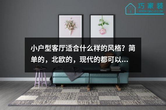 小户型客厅适合什么样的风格？简单的，北欧的，现代的都可以。