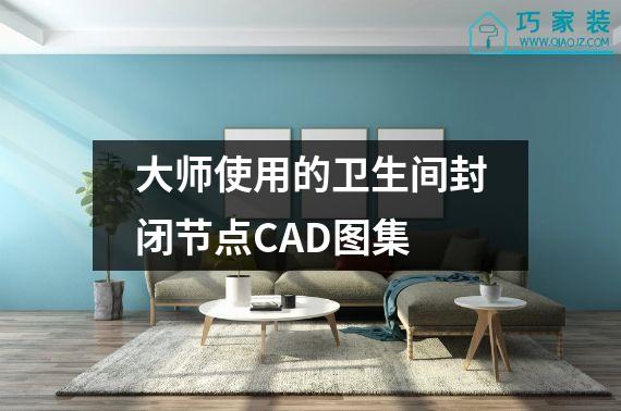 大师使用的卫生间封闭节点CAD图集