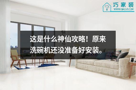 这是什么神仙攻略！原来洗碗机还没准备好安装。