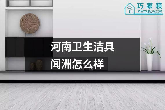 河南卫生洁具闻洲怎么样