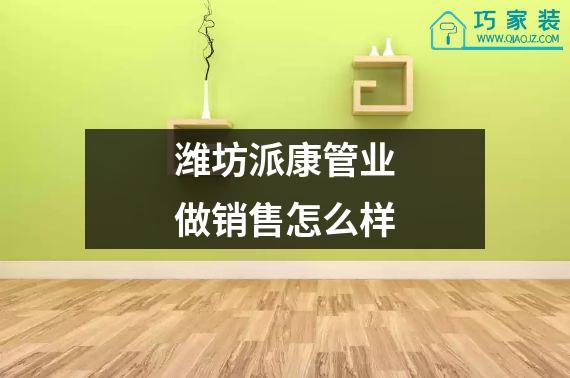 潍坊派康管业做销售怎么样