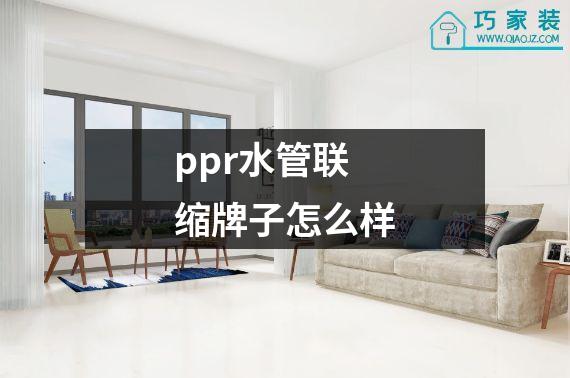 ppr水管联缩牌子怎么样