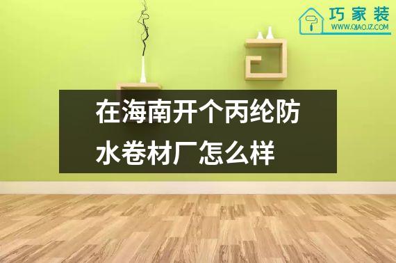 在海南开个丙纶防水卷材厂怎么样