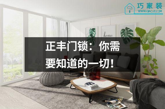 正丰门锁：你需要知道的一切！