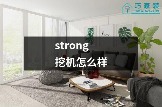 strong挖机怎么样