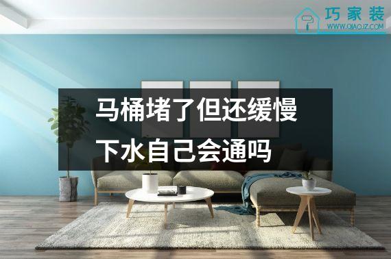 马桶堵了但还缓慢下水自己会通吗