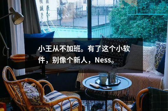 小王从不加班。有了这个小软件，别像个新人，Ness。